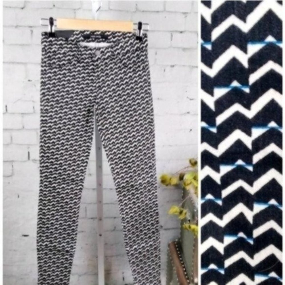 J Brand Super Skinny Berlin Print Jeans Black 24